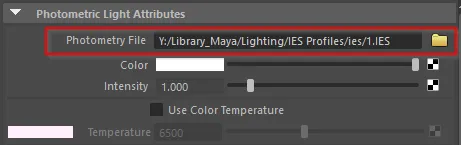 Photometric File muss gesetzt sein