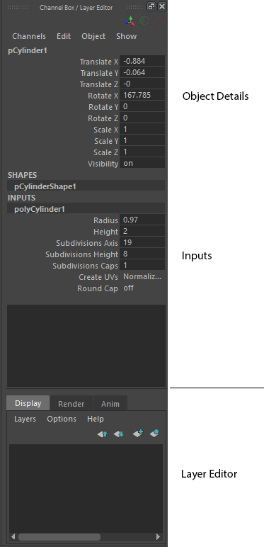 Channel Box & Layer Editor
