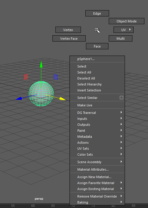 Marking Menu für Polygon Object